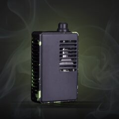 Vaperz Cloud x Gerobak San AIO DNA80C in Green Plasma, rear three-quarter view