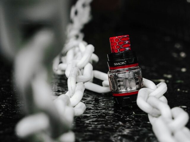 Tank atomizer on a dark background