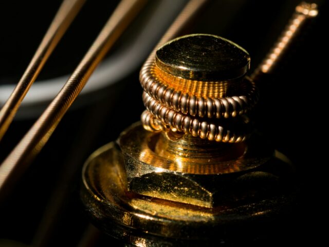 Macro shot of a coil on a rebuildable deck